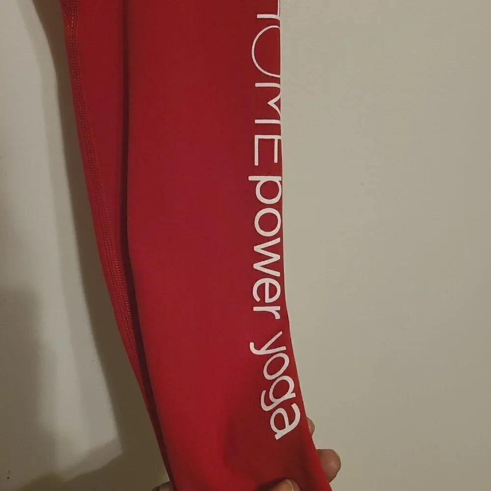 Lululemon | Women's Red High Waist Full Length Power Yoga Leggings (Size 6)